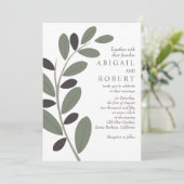 Gesynchroniseerde Olijftak Mediterrane stijl bruil Kaart (Staand voorkant)