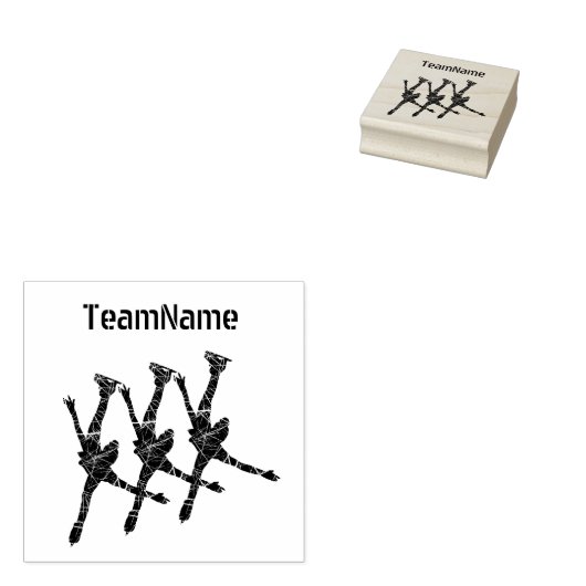 Gesynchroniseerde schaatsteam stempel - arabesques (Gestempeld)