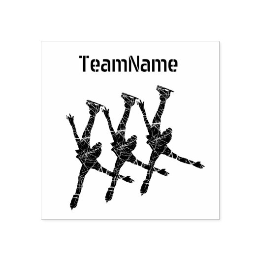 Gesynchroniseerde schaatsteam stempel - arabesques (Afrduk)