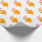 Gesynchroniseerde Zwemmen Schattigee Cartoon Goldf Cadeaupapier (Hoek)