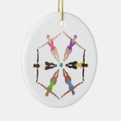 Gesynchroniseerde zwemmers keramisch ornament (Rechts)