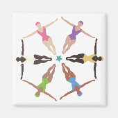 Gesynchroniseerde zwemmers magneet (Voorkant)