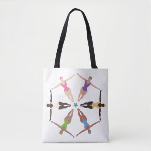 Gesynchroniseerde zwemmers tote bag