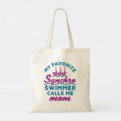 Gesynchroniseerde Zwemmoeder Favoriete Synchro Zwe Tote Bag (Achterkant)