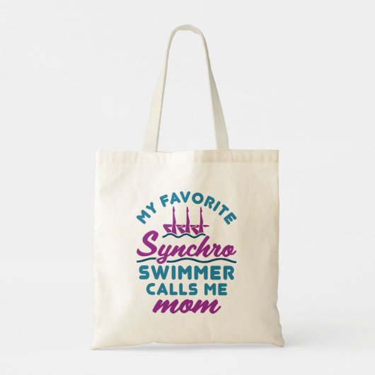 Gesynchroniseerde Zwemmoeder Favoriete Synchro Zwe Tote Bag (Achterkant)