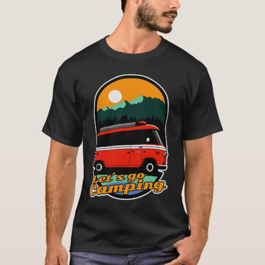 Get away from it all Let's go Camping T-shirt (Voorkant)