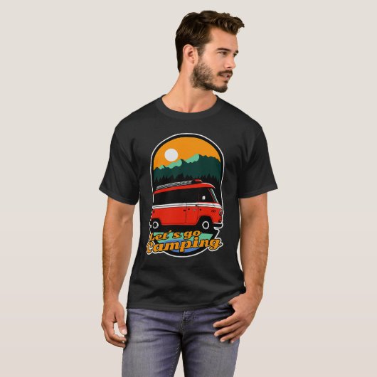 Get away from it all Let's go Camping T-shirt (Voorkant volledig)
