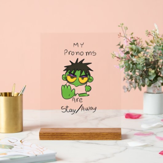 Get Away, i am working mood Acryl Bord (Huwelijk)