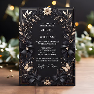 Get Banners Bows Satijn Chic Lint Snijden Bruiloft Kaart