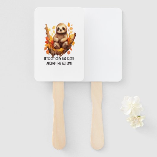 Get Cozy and Sloth Around This Autumn Handwaaier (Voorkant en achterkant)