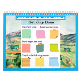 Get Crap Done beroemd schilderij Kleurrijke Sticky Kalender