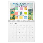 Get Crap Done beroemd schilderij Kleurrijke Sticky Kalender (Jan 2026)
