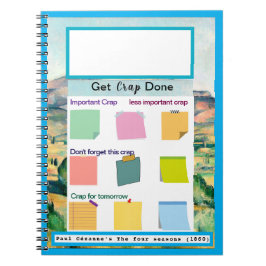 Get Crap Done beroemd schilderij Kleurrijke Sticky Notitieboek