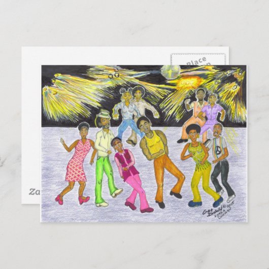 Get Down! Briefkaart (Voorkant / Achterkant)