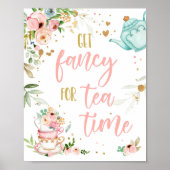 Get Fancy For Tea Time Baby Brewing Baby Shower Poster (Voorkant)