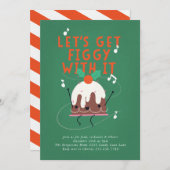 Get Figgy met het Kerstfeest uitnodiging (Voorkant / Achterkant)
