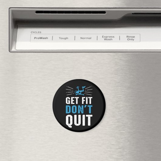 Get Fit Niet stoppen Spin Gym Motivatie - Blauw Magneet (Insitu (Vaatwasser))