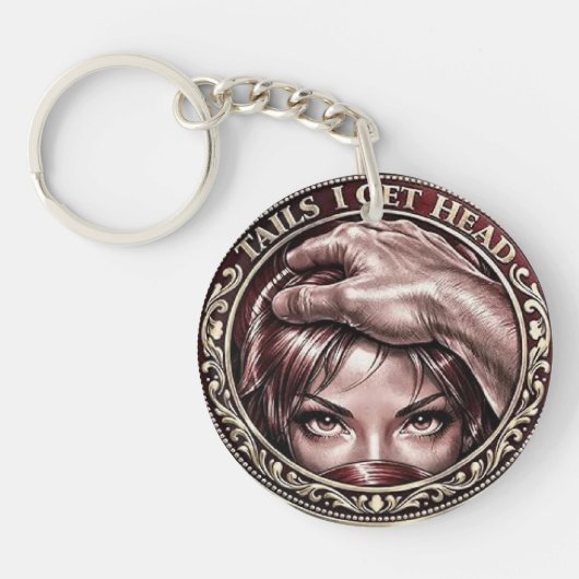 Get Head Commemorative Coin Funny Heads Sleutelhanger (Voorkant)