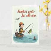 Get hooked birthday kaart (Gele Bloem)