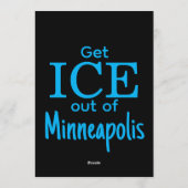 Get ICE out of [place] Feestdagenkaart (Achterkant)