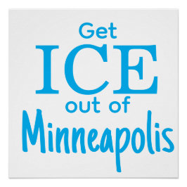 Get ICE out of [place] Perfect Poster