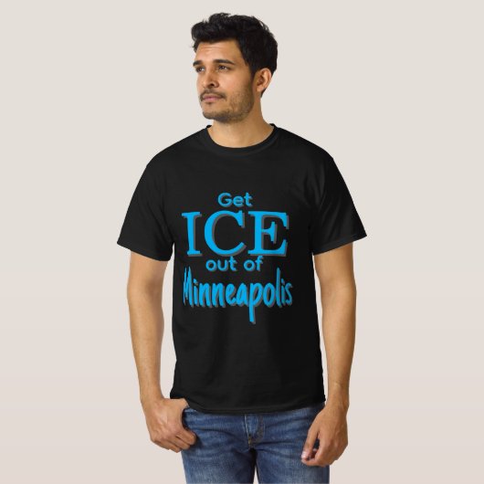 Get ICE out of [place] T-shirt (Voorkant volledig)