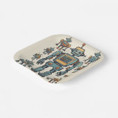 Get in Gear Robot Verjaardag - Grote Robot Papieren Bordje (Gebogen)