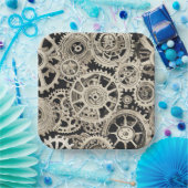 Get in Gear Robot Verjaardagsfeestje - Gears Papieren Bordje (Feest)