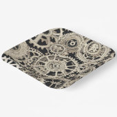 Get in Gear Robot Verjaardagsfeestje - Gears Papieren Bordje (Gebogen)