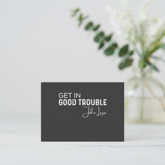 get in good trouble visitekaartje (Staand voorkant)
