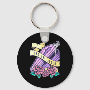 Get In Loser Coffin Pastel Goth Kawaii Halloween A Sleutelhanger