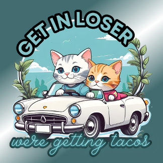 Get in Loser waren het krijgen van Tacos Cat Conve T-shirt