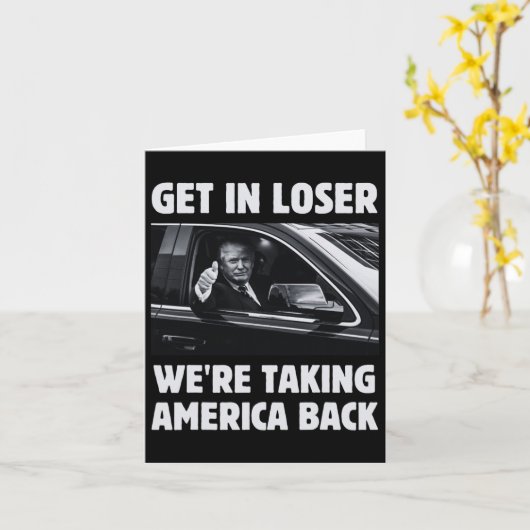 Get in Loser We nemen Amerika terug 2024 Electi Kaart (Gele Bloem)