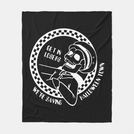 Get In Losers Lazy Halloween Costume Fun Skeleton  Fleece Deken (Voorkant)
