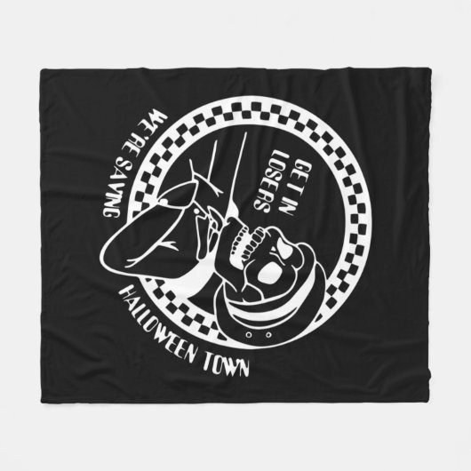 Get In Losers Lazy Halloween Costume Fun Skeleton Fleece Deken (Voorkant (Horizontaal))