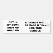 get_in_sit_down bumpersticker (Voorkant)