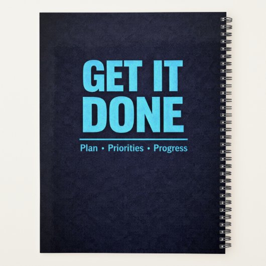 Get It Done Blue Motivational Planner (Achterkant)