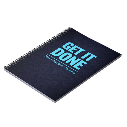 Get It Done Blue Motivational Planner Notitieboek (Linkerzijde)