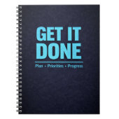 Get It Done Blue Motivational Planner Notitieboek (Voorkant)