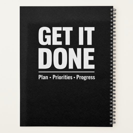 Get It Done Productivity Planner (Achterkant)