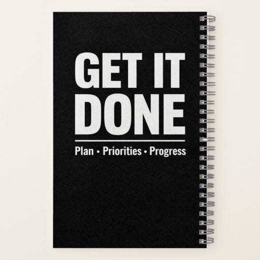 Get It Done Productivity Planner Notitieboek (Achterkant)