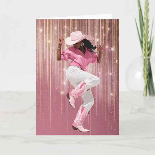 GET IT GIRL #1 Gevouwen bedankkaart (Voorkant)