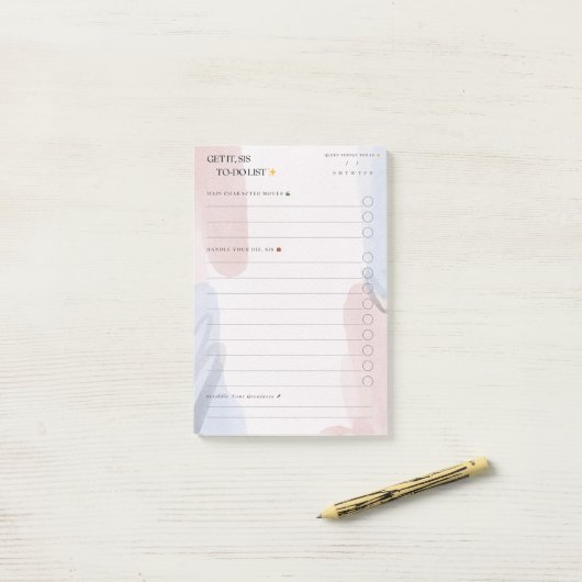 Get it, Sis To-Do List Sticky Notes (Op bureau)