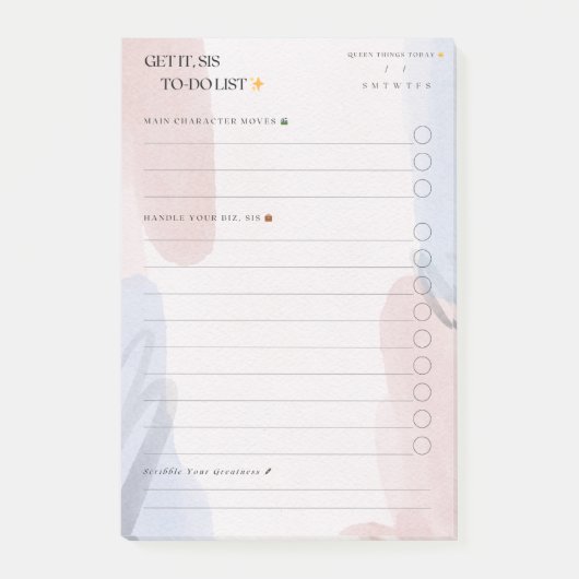 Get it, Sis To-Do List Sticky Notes (Voorkant)