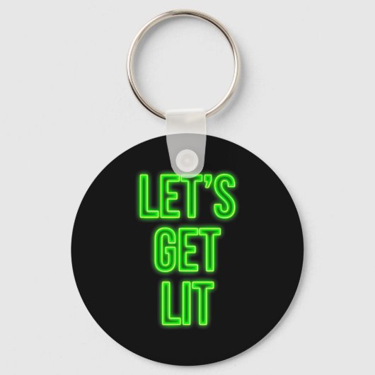 Get Lit Christmas Neon Vintage Retro Outfit  Sleutelhanger (Voorkant)