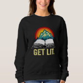 Get Lit with Books Meme for Book Reading Trui (Voorkant)