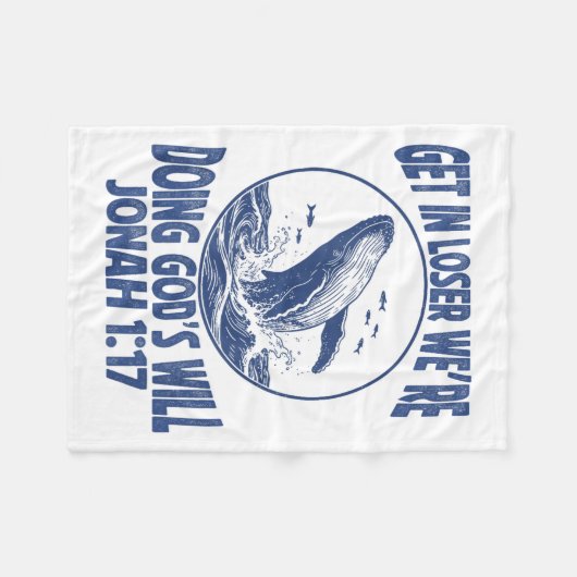 Get Loser We're Doing God's Scripture Design Fleece Deken (Voorkant (Horizontaal))