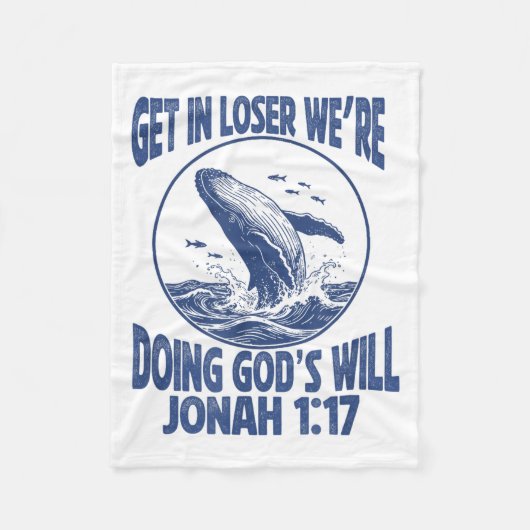 Get Loser We're Doing God's Scripture Design Fleece Deken (Voorkant)
