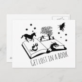 Get Lost in a Book Briefkaart (Voorkant / Achterkant)