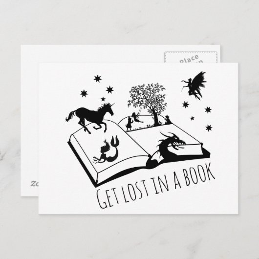 Get Lost in a Book Briefkaart (Voorkant / Achterkant)
